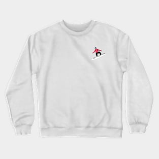 Pixelated Snow Boarder Crewneck Sweatshirt